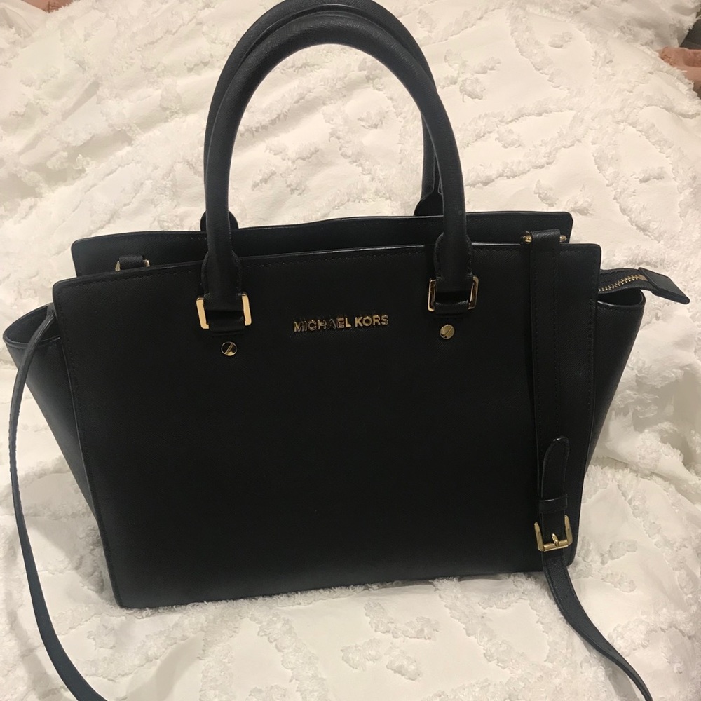 Michael Kors Selma Leather Satchel